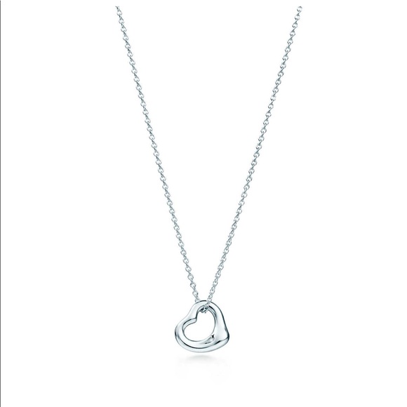 Tiffany & Co. Jewelry - Tiffany Elsa Peretti Open Heart Pendant & Chain